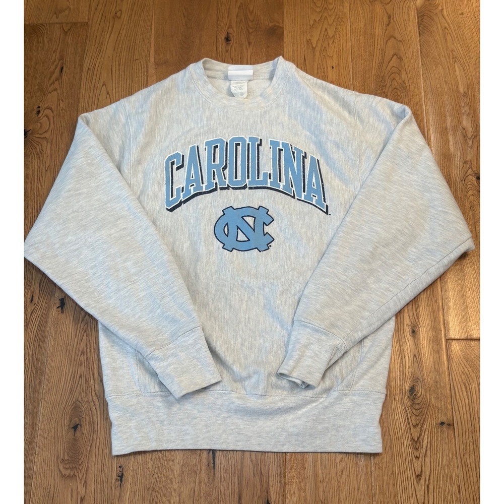 Champion Reverse Weave UNC North Carolina Tar Heels Crewneck Sweatshirt Gray S